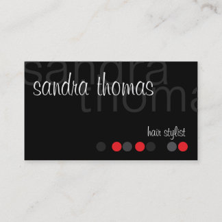 Modern Personalised - Red Business Card