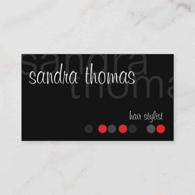 Modern Personalised - Red Business Card (Front)