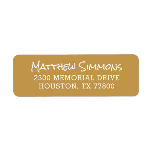 Modern Personalised Return Address Label