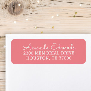 Modern Personalised Return Address Label