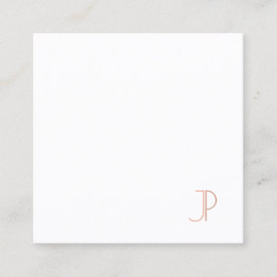 Modern Personalised Simple Template Luxury Elegant Square Business Card