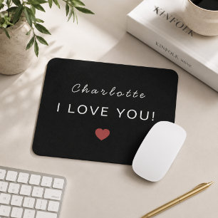 Modern Personalised Valentine Mouse Pad