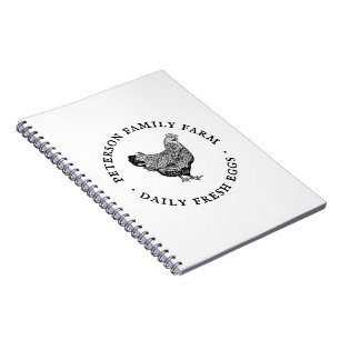 Modern Personalised Vintage Egg Notebook