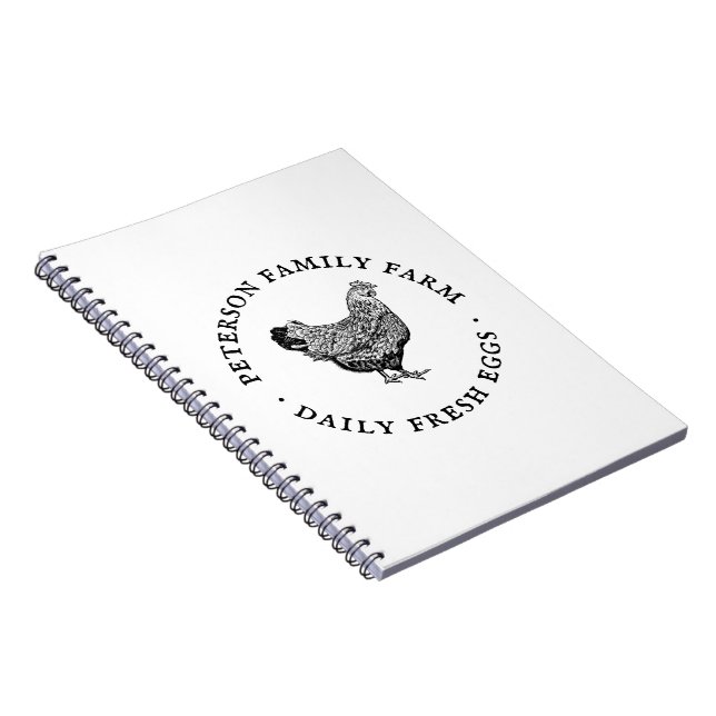 Modern Personalised Vintage Egg Notebook (Right Side)