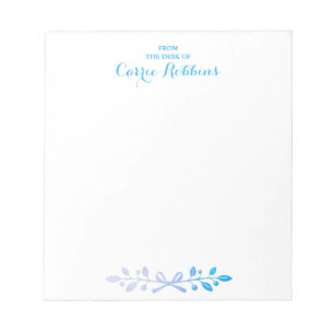 Modern Personalised Watercolor Pastel Notepad