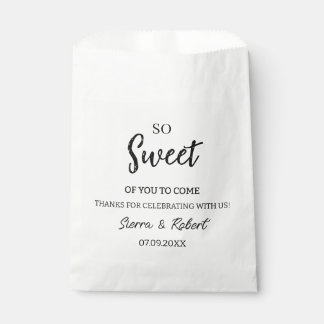 Modern Personalised Wedding "Love is Sweet" Favour Bag