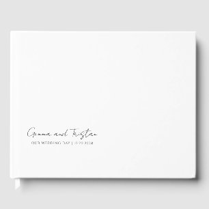 Modern Personalised Wedding Script Name Guest Book