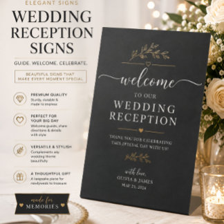 Modern Personalised Wedding Sign Display