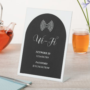Modern Personalised WIFI Password and Network Pedestal Sign