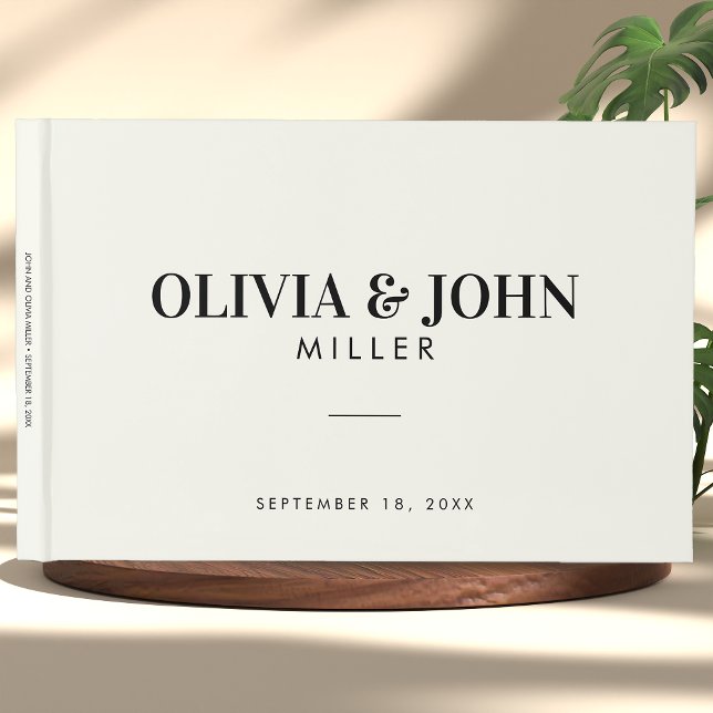 Modern Personalised With Name Wedding Reception Guest Book (Creator Uploaded)