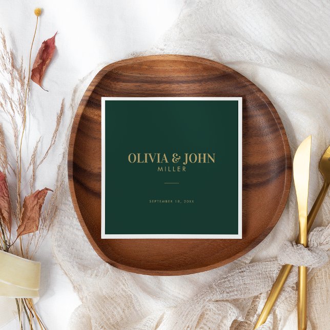 Modern Personalised With Name Wedding Reception Napkin (Creator Uploaded)