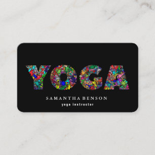 Modern Personalised Yoga Instructor Business Card