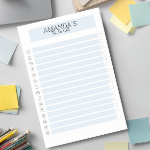 Modern personalizable Blue White Post-it adhesive Notes