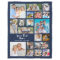 Modern Personalized 19 Photo Collage Navy Blue