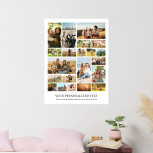 Modern Personalized 22 Photo Collage Poster