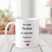 Modern Personalized Babe Coffee Mug