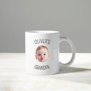 Modern Personalized Baby Photo Mug for Grandpa