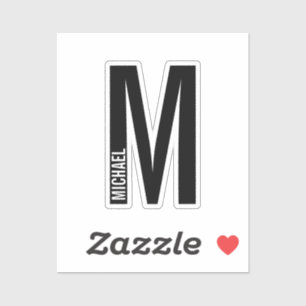 Modern Personalized Bold Monogram and Name