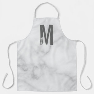 Modern Personalized Bold Monogram and Name Apron