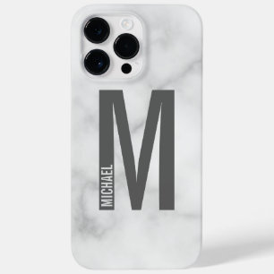 Modern Personalized Bold Monogram and Name Case-Mate iPhone 14 Pro Max Case