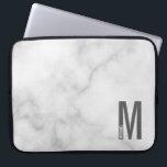 Modern Personalized Bold Monogram and Name Laptop Sleeve<br><div class="desc">Modern Monogram Design featuring personalized monogram letter "M" and name in modern bold sans serif font style.

Perfect gift for him,  father's day gift and more.</div>