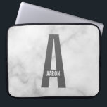 Modern Personalized Bold Monogram and Name Laptop Sleeve<br><div class="desc">Modern Monogram Design featuring personalized monogram letter "A" and name in modern bold sans serif font style.

Perfect gift for him,  father's day gift and more.</div>