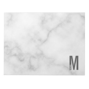 Modern Personalized Bold Monogram and Name Notepad