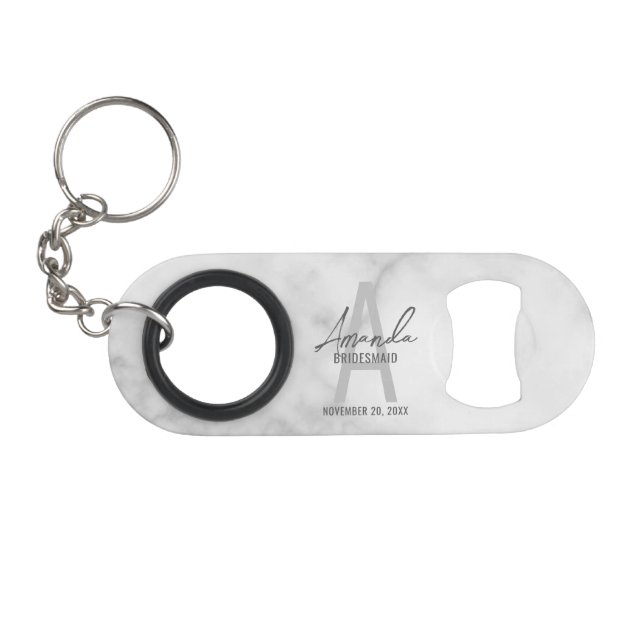 Modern Personalized Bridesmaid's Monogram and Name (Front (Horizontal))