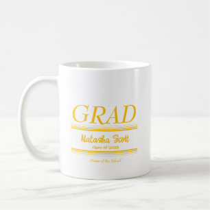 Modern Personalized grad school Graduation Coffee Mug