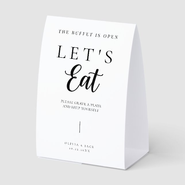 Modern Personalized Minimalistic Wedding Food (Front)