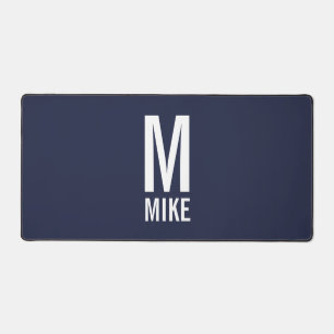 Modern Personalized Monogram and Name Desk Mat