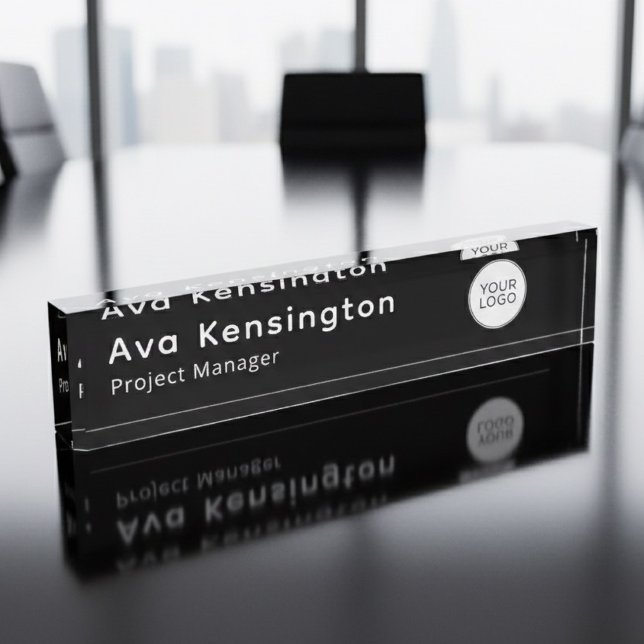 Modern Personalized Name Plate with Logo (Creator Uploaded)