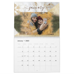 Modern Personalized Photo ,Christmas & new year Calendar