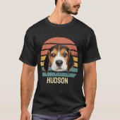 Modern Pet Cat Dog Lovers Owner Dog Face Name T-Shirt (Front)