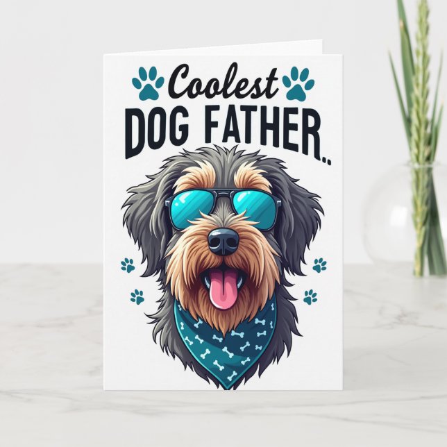 Modern Pet Fathers Day Image Card (Front)