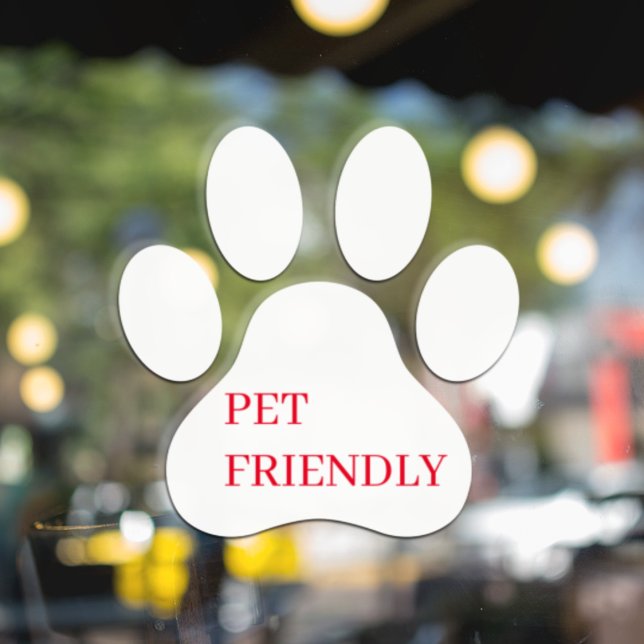 Modern “Pet Friendly” Paw Print (Creator Uploaded)