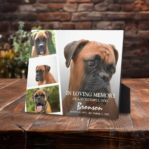 Modern Pet Memorial Photo Collage Plaque