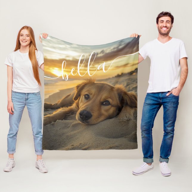 Modern Pet Photo Fleece Blanket (In Situ)