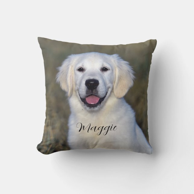 Modern Pet Photo Name Cushion (Front)