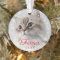 Modern Pet Photo Paw Print and Snowflake Frame
