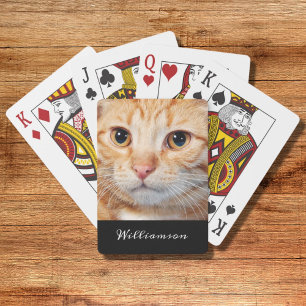 Modern Pet Photo  Playing Cards