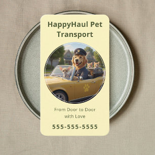 Modern Pet Travel Concierge Pet Taxi Service Business Card