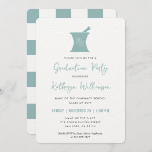 Modern PharmD Pharmacy School Graduation Invitation