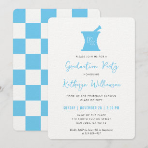 Modern PharmD Pharmacy School Graduation Invitation