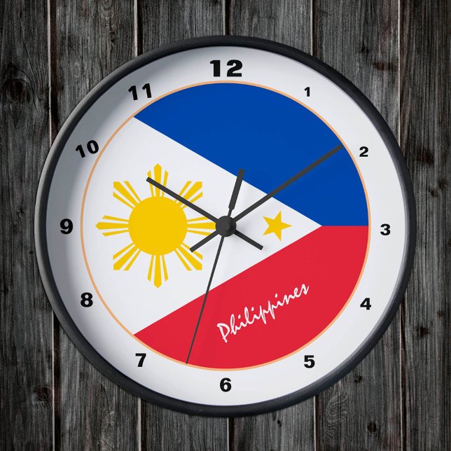 Modern Philippine Flag, Philippines Home / design Round Clock (Creator Uploaded)