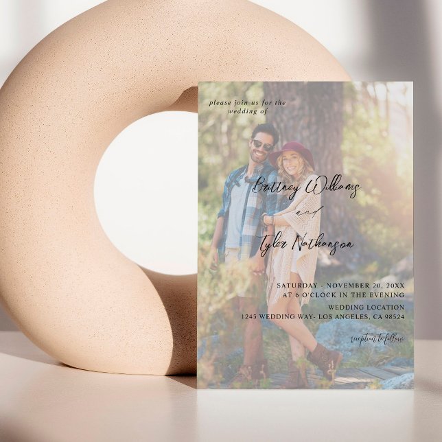 Modern Photo 12 Vertical Wedding Invitation (Creator Uploaded)