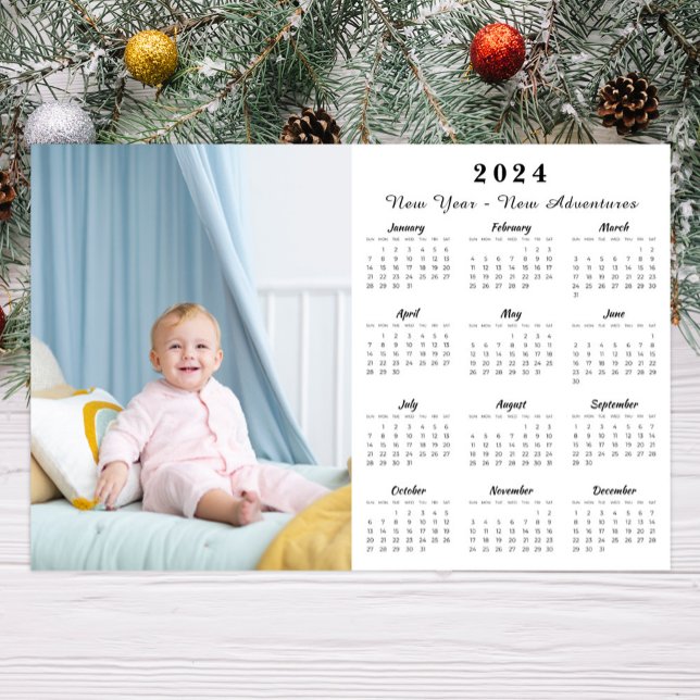 Modern photo 2024 New Year calendar poster (Creator Uploaded)