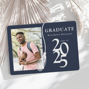 Modern Photo 2025 Blue Graduation Party Invitation