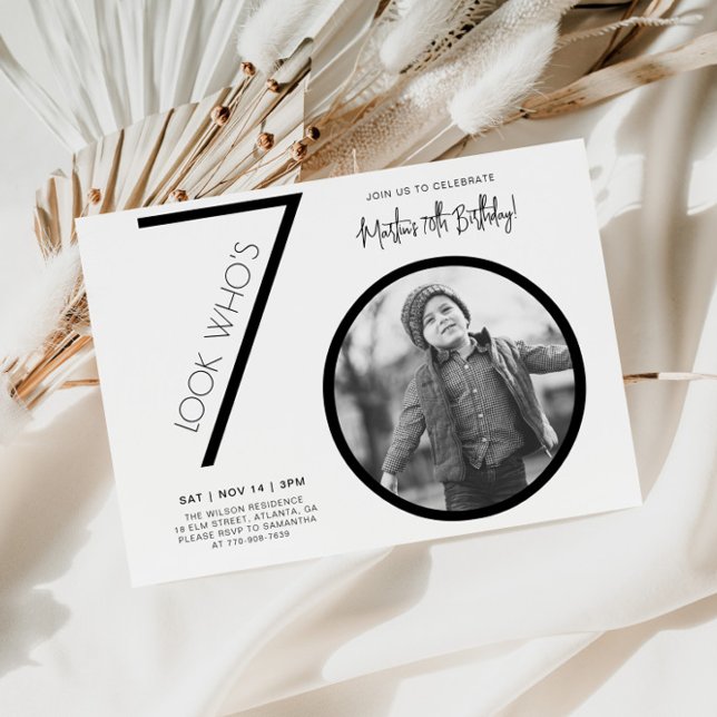 Modern Photo 70th Birthday Invitation (Creator Uploaded)