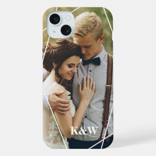 Modern Photo and Monogram iPhone Case